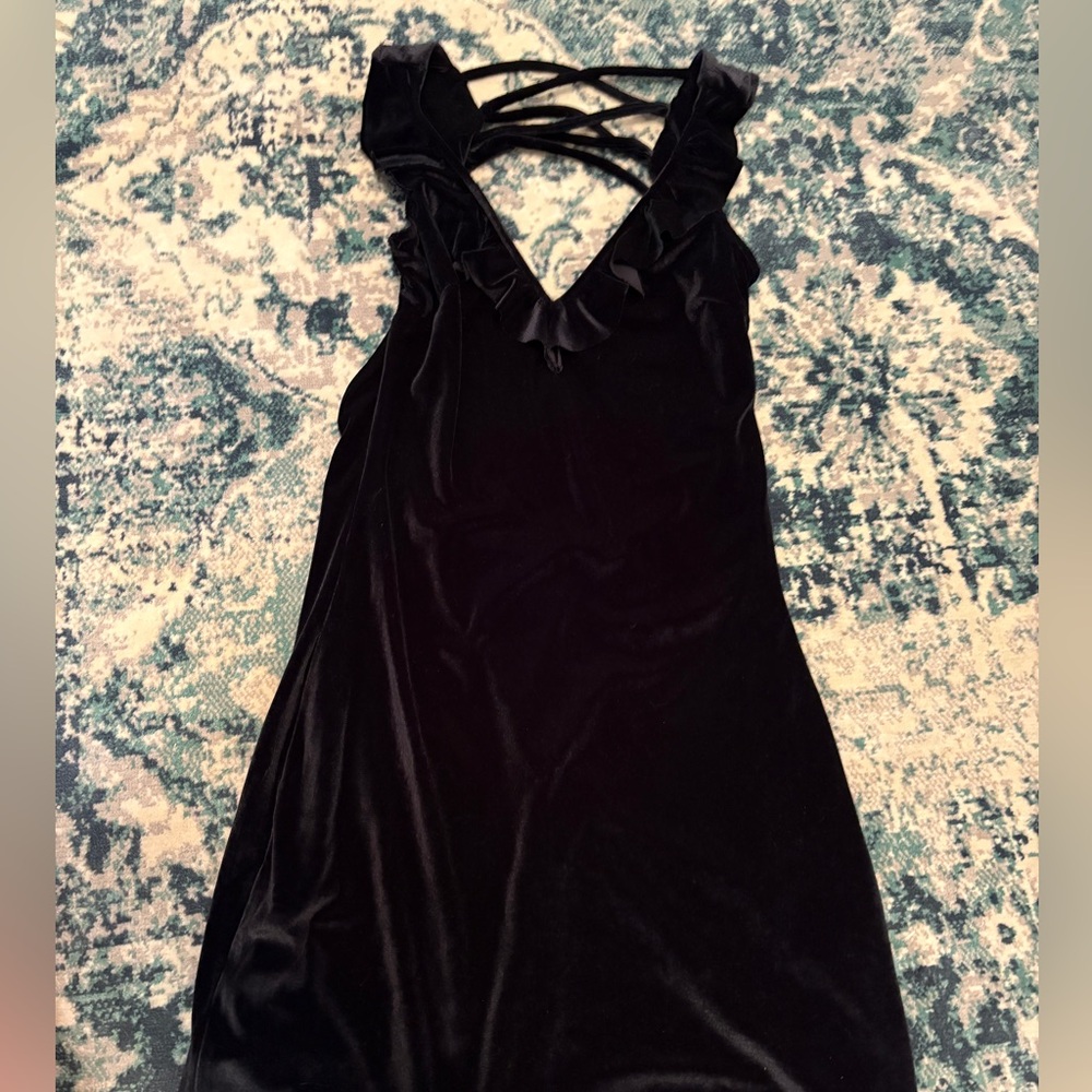 Elegant Black Velvet Dress